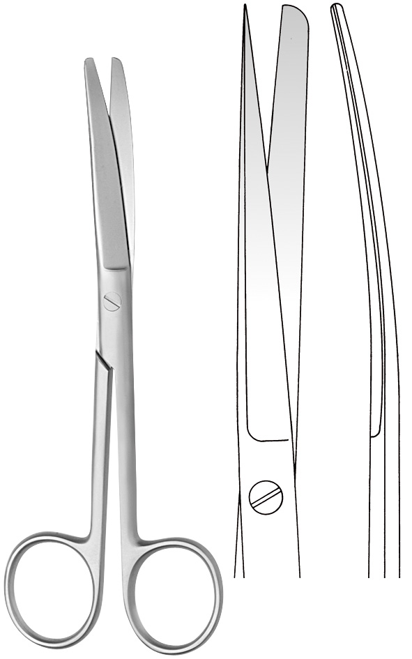 Scissors, delicate, pointed/blunt, curved