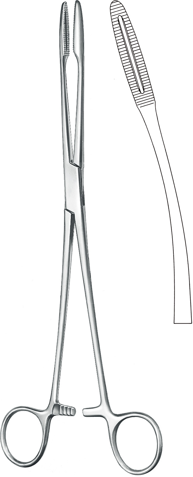 forceps, acc. to Gross-Maier, curved