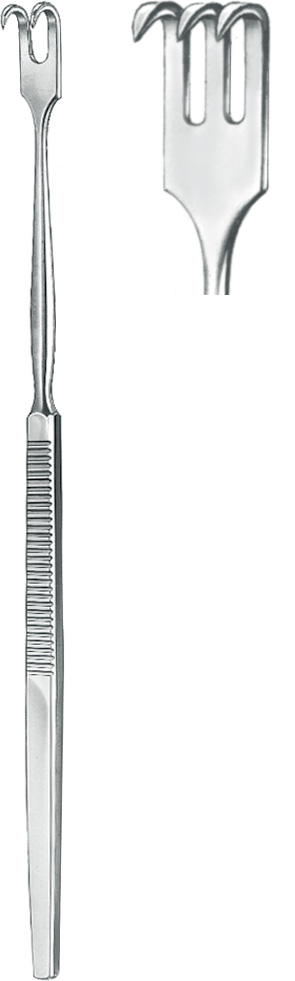 Hook-let, sharp, 3 prongs