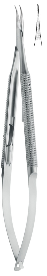 Micro needleholder, straight, with lock, 15 cm