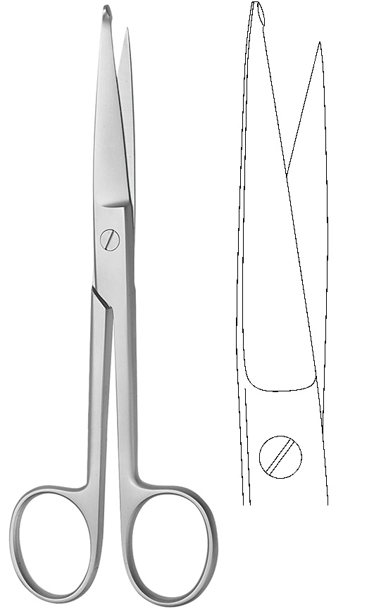 Bandage scissors, acc. to Knowles, straight