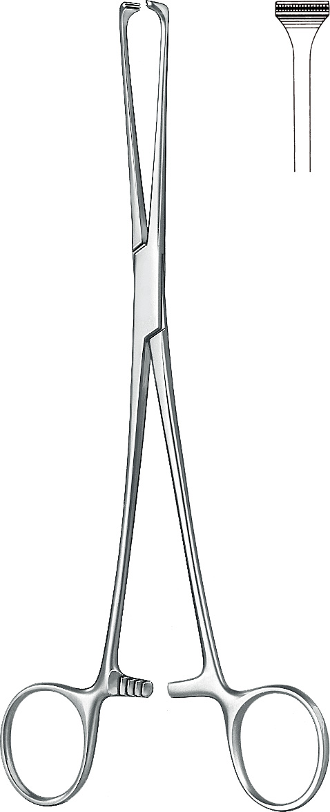 Atraumatic Intestinal grasping forceps, acc. to Allis