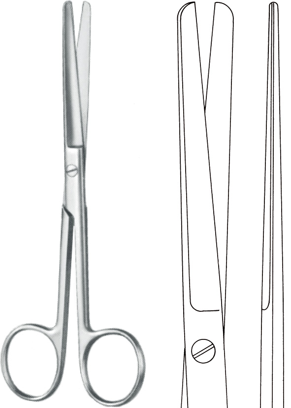 Scissors, delicate, blunt/blunt, straight,