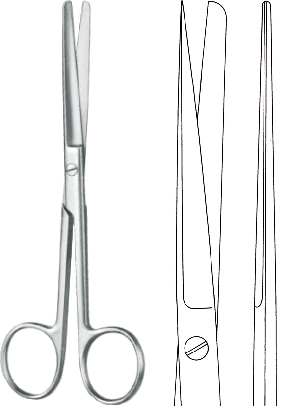 Scissors, delicate, pointed/blunt, straight